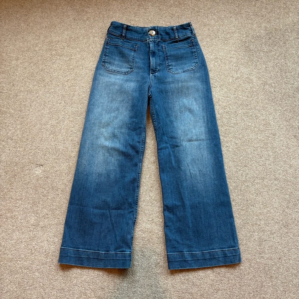 Anthropologie - The Collette Wide Leg Crop Jeans by Maeve